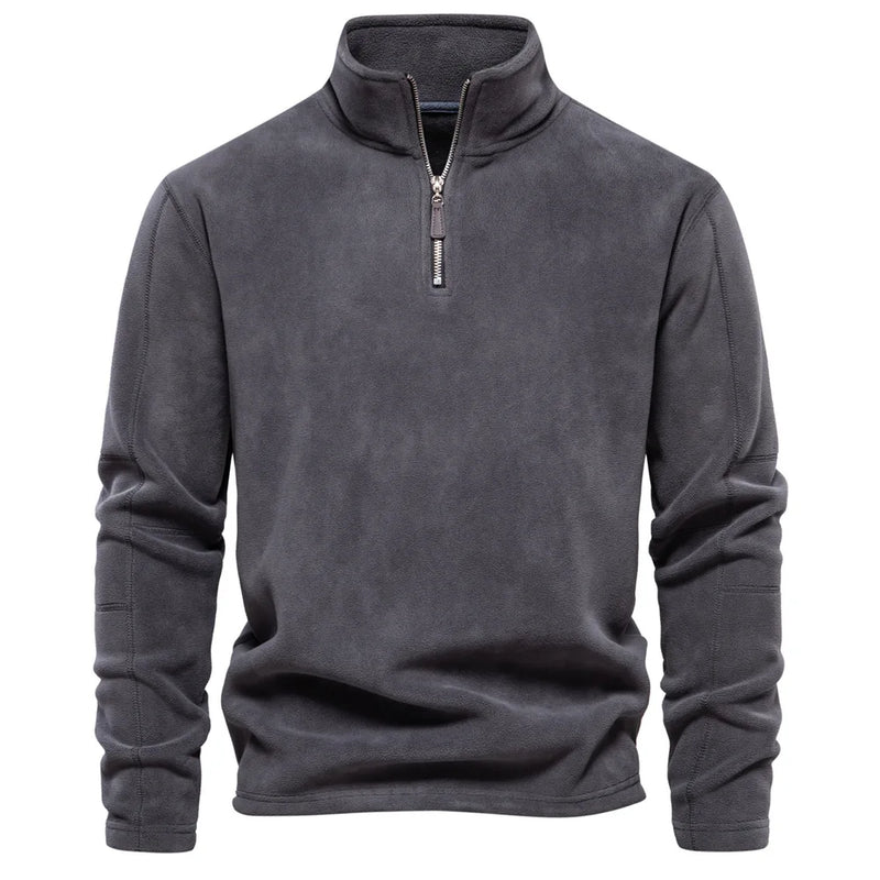 Winter Thicken Warm Fleece Hoodless Sweatshirt for Men Pullover Men's Sweatshirts