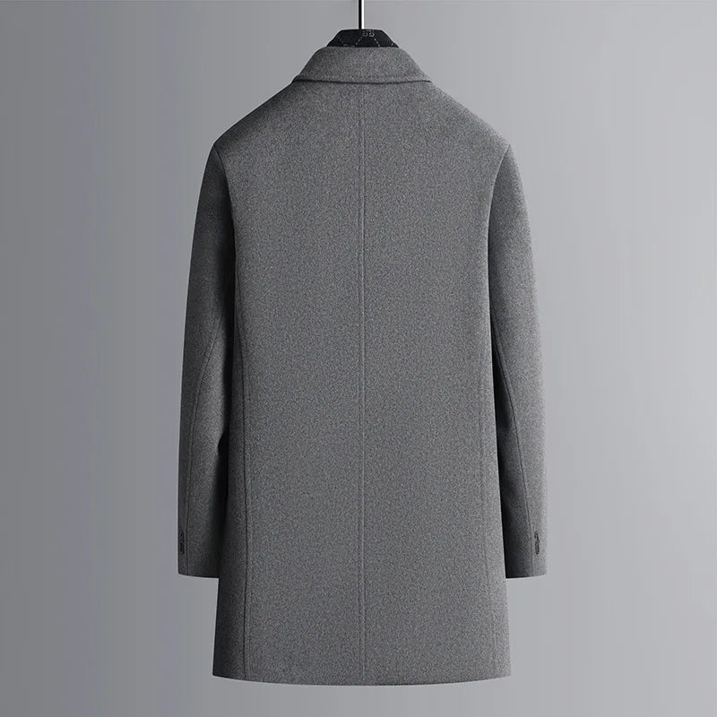 Woolen Coat Men Autumn and Winter Wool Thickened Double-sided Light Luxury Suit Trend