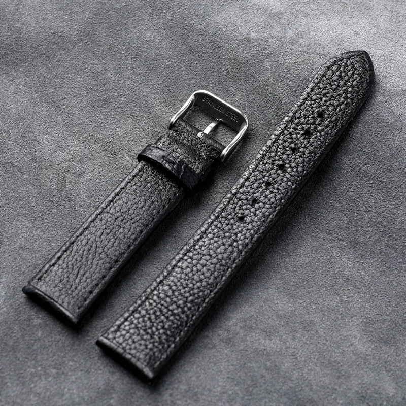 Handmade South African Ostrich Leather Watchband Vintage Men's High Grade Genuine Leather Strap