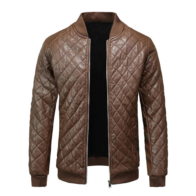 Autumn Winter Men's Jackets Casual Men  Coats Men Fleece Lined Warm Biker Jacket Clothing