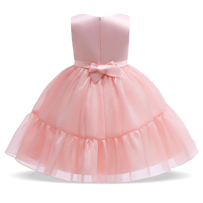 Kids Party Dress For Girl Children Organza Princess Dresses