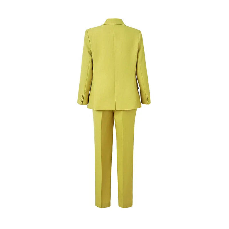 Luxury Design Fine Details Texture Twill Fabric Formal Workwear Blazer Pants Suit