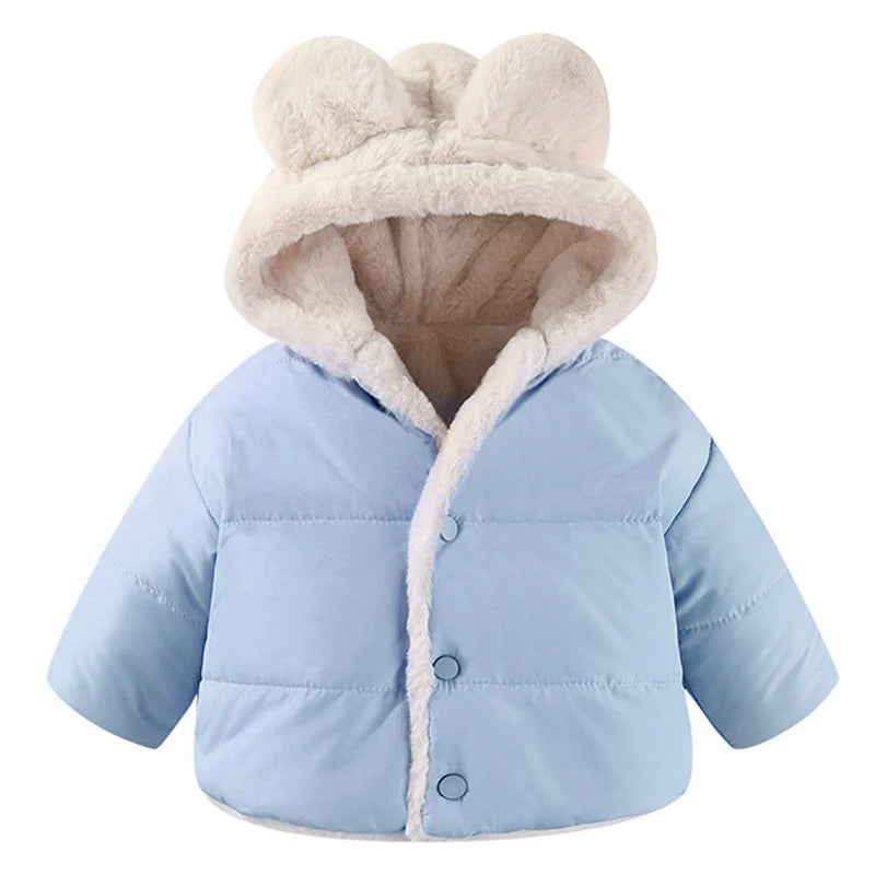 Warm Plush thickened down cotton clothes hooded wool collar cotton clothes