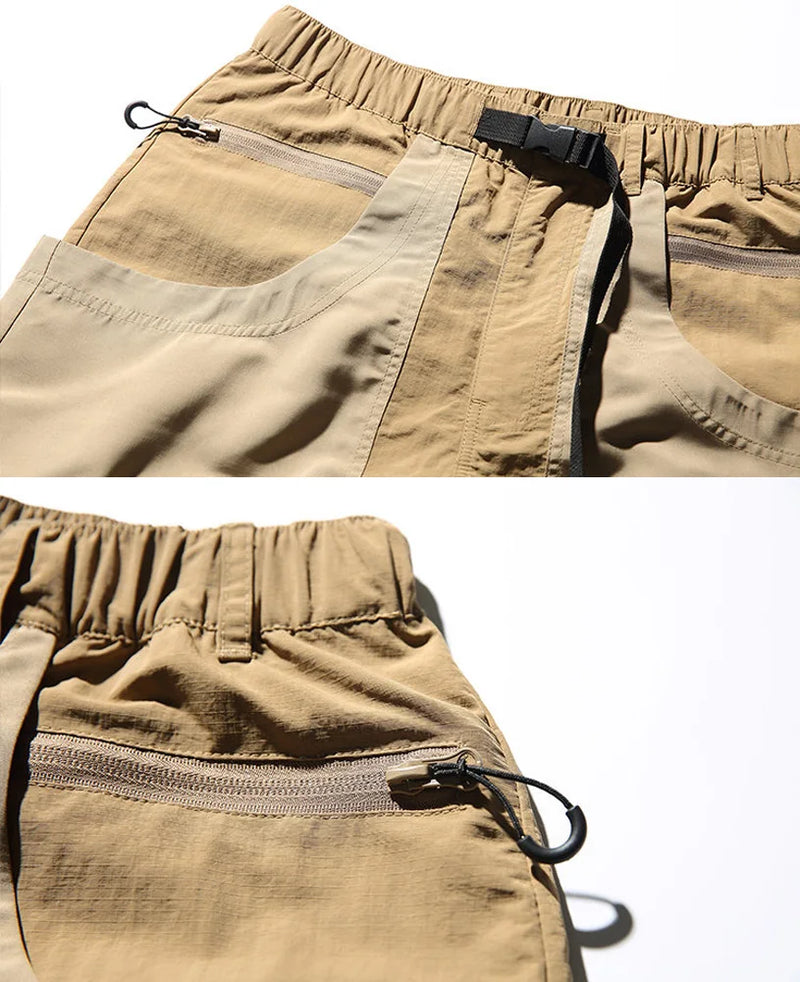 Men Summer Outdoor Loose Casual Quick Dry Cargo Shorts Streetwear Tactical Short for Man