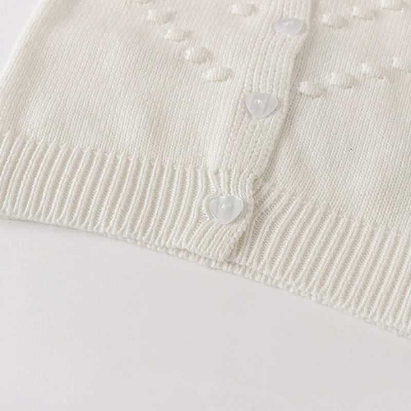 Newborn Knitwear Long-sleeve Cotton Baby Sweaters Princess Girls Coat Sweater Toddler Knit Cardigans Infant Tops Jacket