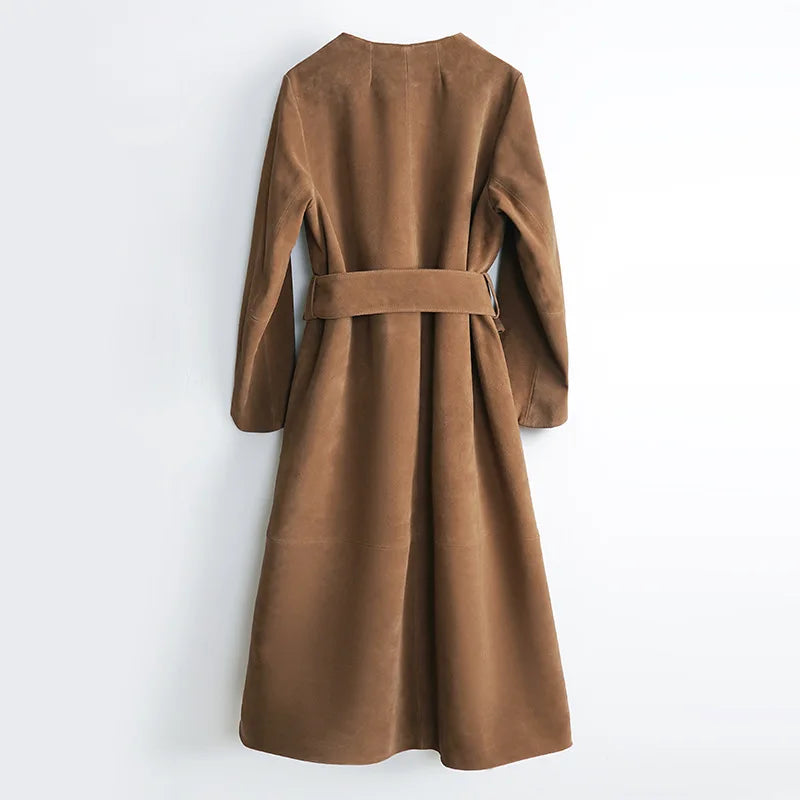 Trench Coat For Women Autumn Winter Outdoor Long Jacket