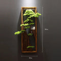 Wooden Frame Pendant Teahouse Living Room Background Wall Decoration Rectangle Simulation Decoration