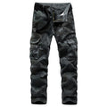 Men Trousers Cotton Straight Multi-pocket Casual Overalls Denim Work Pants Trousers For Male