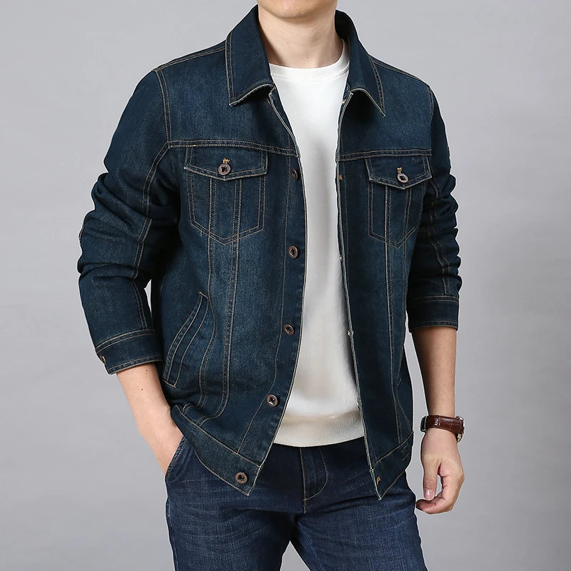 Jeans Coat for Men Denim Jackets Man Cargo Men's Classic Denim Jacket Men Jacket