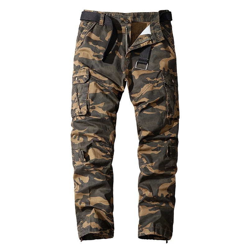 Military Men Pants High Quality Outdoor Jogging Cargo Pant Casual Army Camouflage Straight Solid Army Trousers