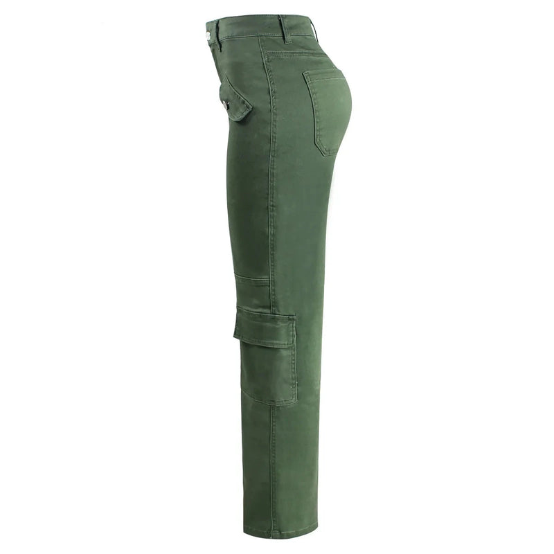 Cargo Pants For Women Straight Stretchy Pant Jeans Trousers