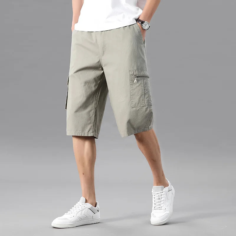 Summer Cargo Shorts Men Casual Shorts Breeches Loose Boardshorts