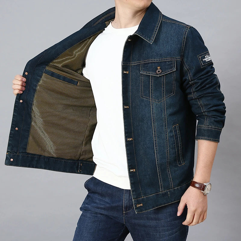 Jeans Coat for Men Denim Jackets Man Cargo Men's Classic Denim Jacket Men Jacket