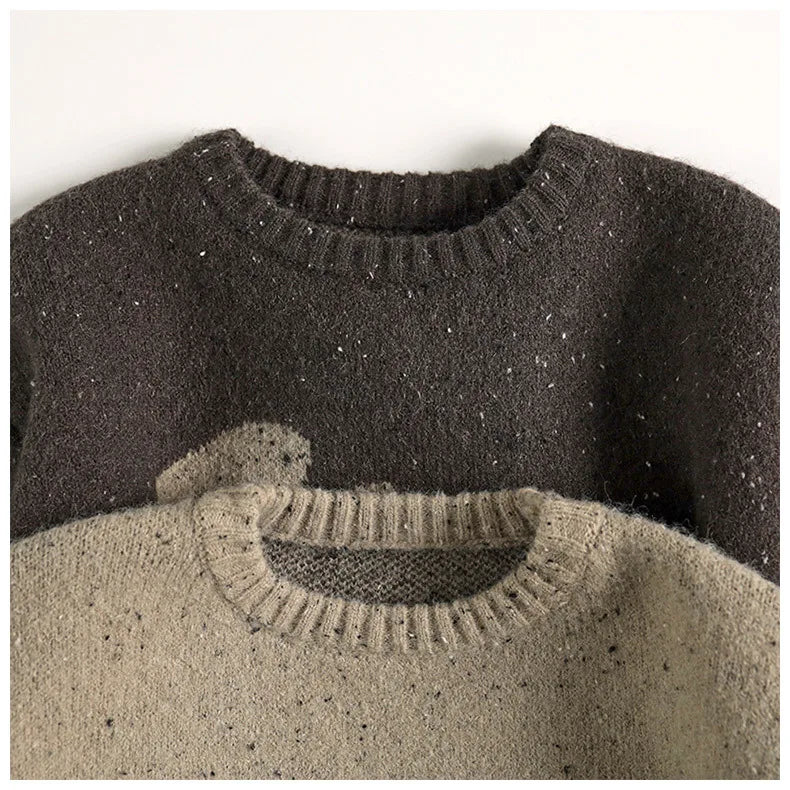 Winter Children Casual Sweater Kids Girls Wool Sweater Baby Boys Knitted Pullover