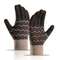 Winter Men's Imitation Wool Full Finger Cold-proof Warm Gloves Split Finger Touch Screen Knitted Gloves