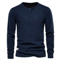 Men New Autumn Pullover Soft Sweater Mens Pure O-Neck Sweaters Button Pullovers Warm Slim Fit Male Clothing