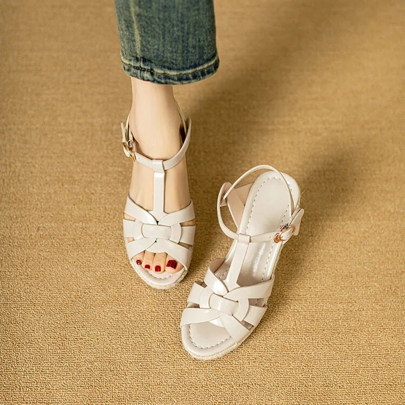 Sandals For Women Toe Ankle Strap Platform Summer Shoes