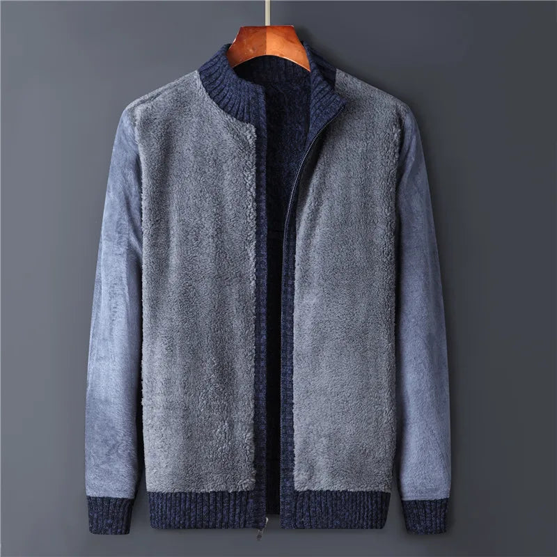 Fleece Jacket Men Sweaters Pullover Male Clothing Men Cardigan Winter Thick Warm