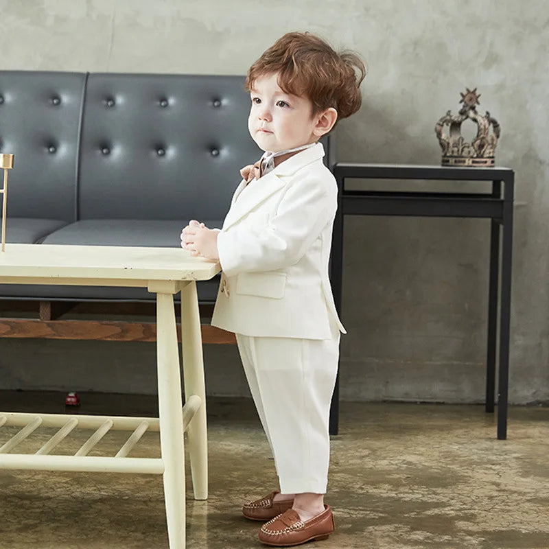 Kids Christening Clothes Suit for Boys Children Formal Outfit Sets Baby Boy Baptism Costume Elegant Evening Party Clothing