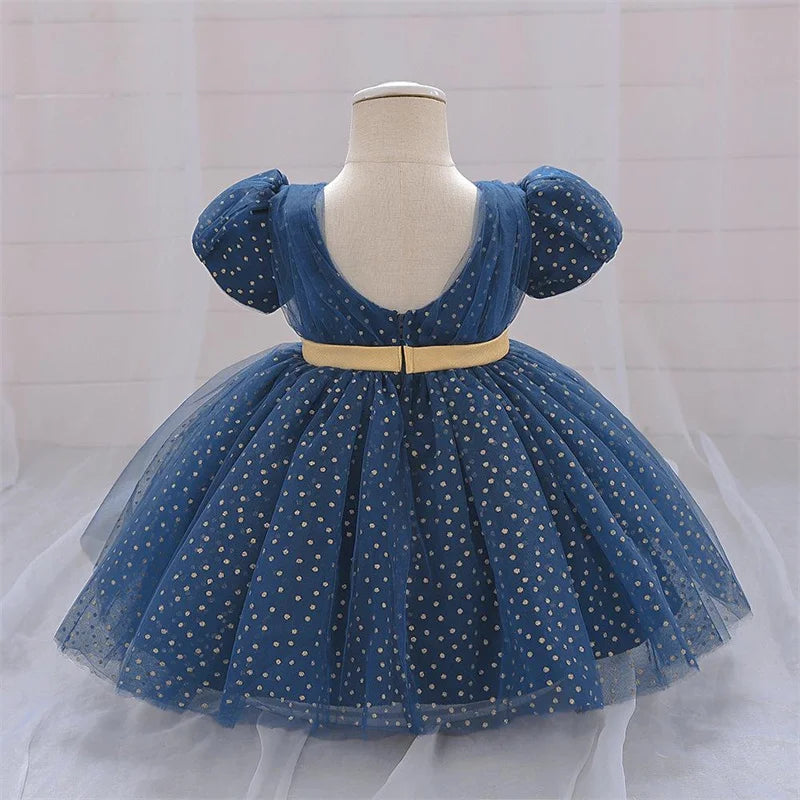 Infant Baby Girls Birthday Dresses Christening Gowns Baby Baptism Clothes Lace Bow Princess Dresses