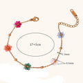 Elegant handmade petals small flowers Bracelets stainless steel women's jewelry waterproof Accessories