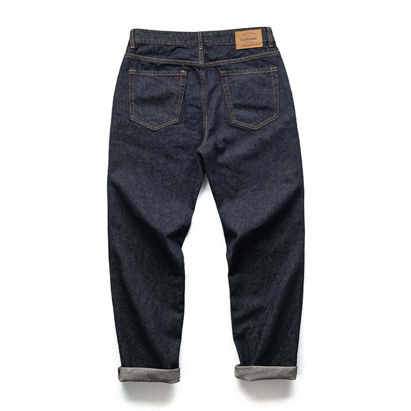 Classic Straight-Leg Retro Loose Jeans for Men