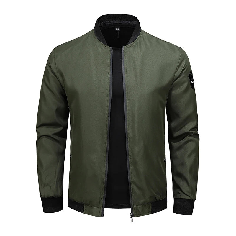 Men's Bomber Jackets Casual Outdoor Windbreaker Work Coats For Mens