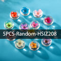 15mm-16mm 5pcs No-Hook Glass Ball And Flowers For DIY Earrings Bracelet Choker Necklace Jewelry Making Beads