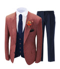 Slim Suit Casual Plaid Striped Suit Men's Suit Three-piece Set Wedding Suits for Men