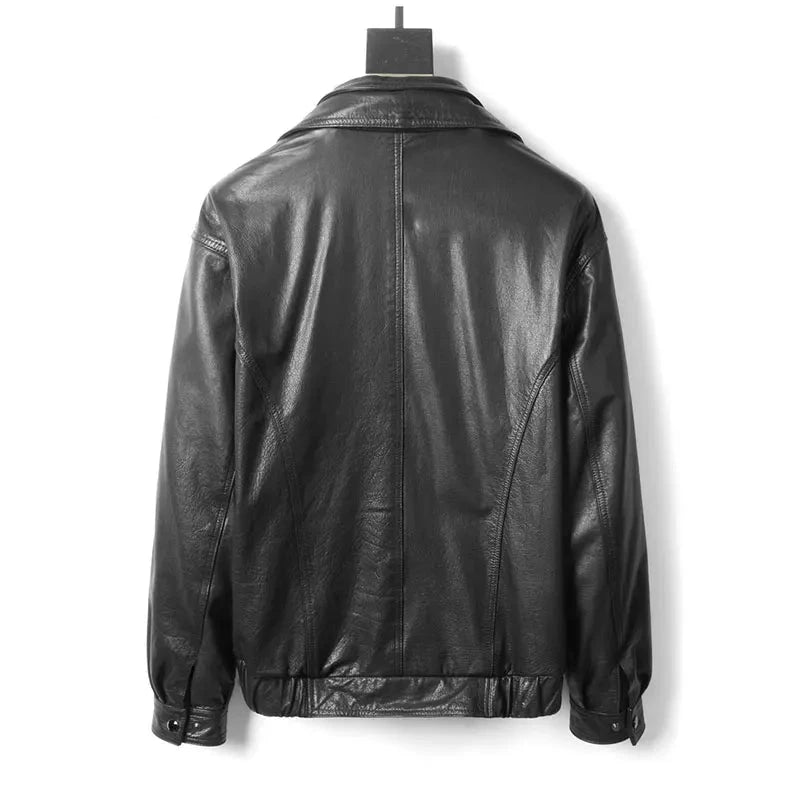 Men Genuine Leather Jacket Leather Coat