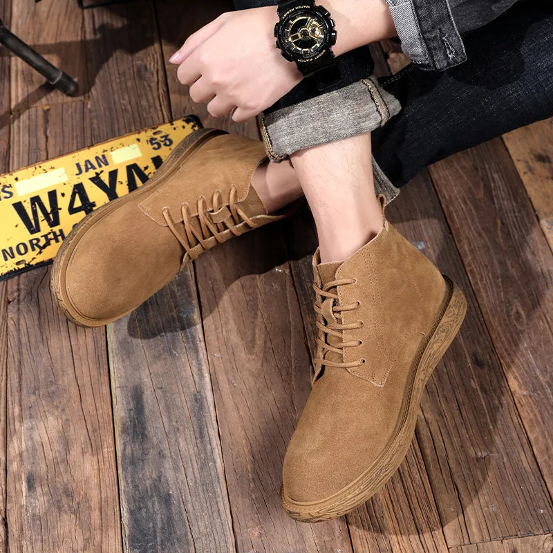 Natural Men‘s Boots Ankle Boots Work Style Autumn Shoes For Men