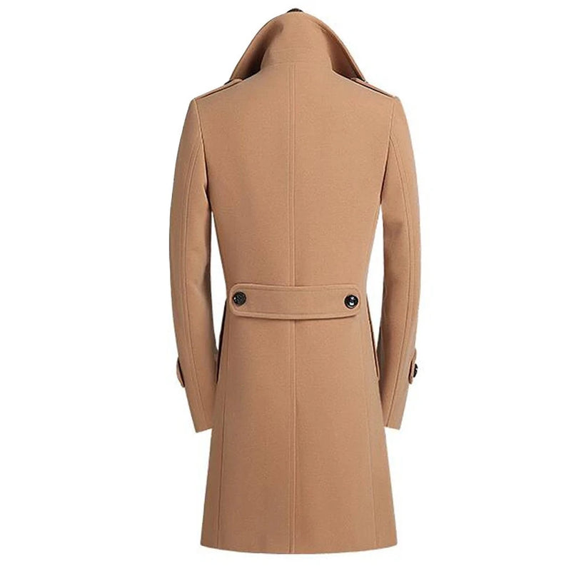 Wool Coat casual Mens Men high quality winter Slim Jacket Single breasted overcoat