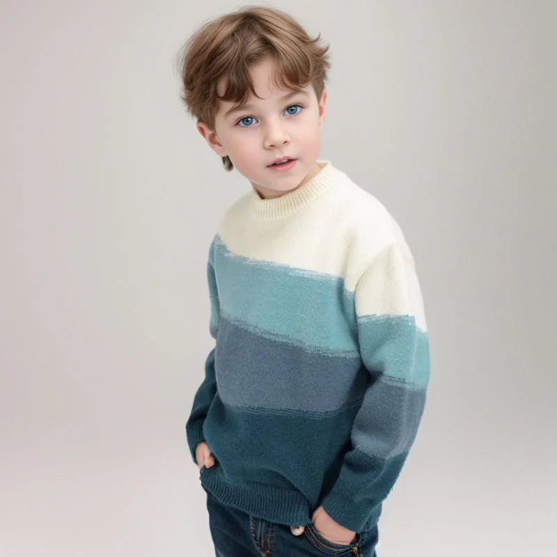 Boys Sweater Wool Coat Kids Tops Knitting Cottons Pullover Teenagers