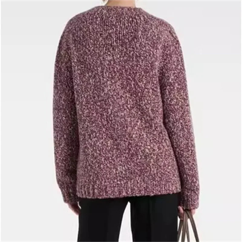 Women's sweater knitted slim women's autumn cashmere blend pullover Knitwear