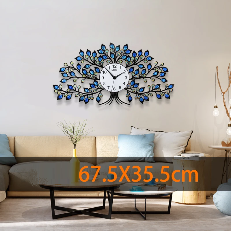 Luxury Wall Clock Living Room Wall Home Decorative Art Clock Mechanism Quartz Watch Home