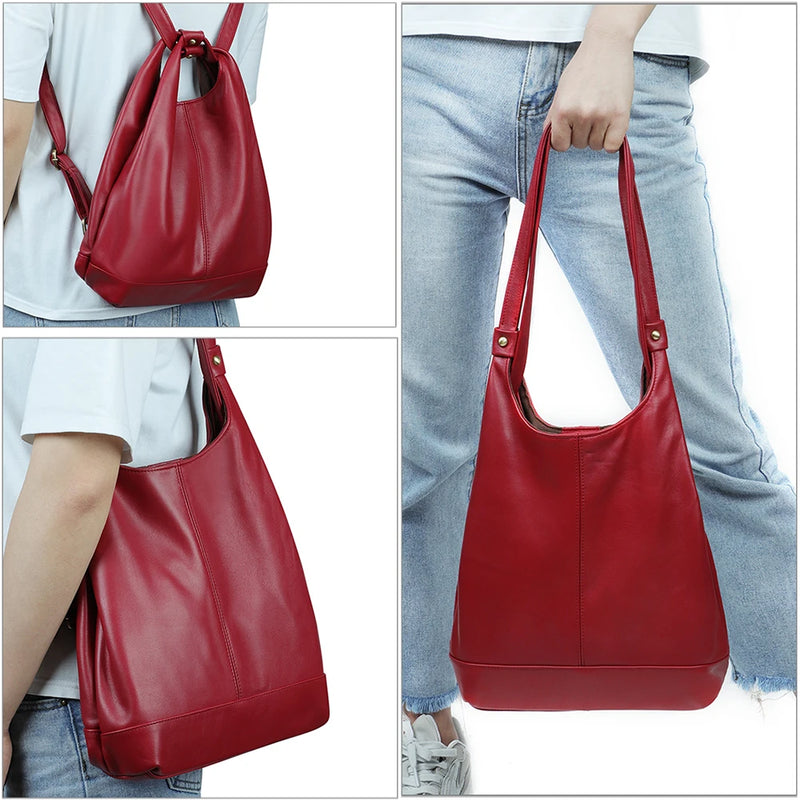 Women Backpack Shoulder Bag Capacity High-End Handbag Feel Leisure Versatile Bag