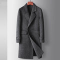 Autumn high quality wool long trench coat men male jackets overcoat