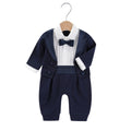 Newborn Baby Boy Velvet Suit Romper Formal Luxury Jumpsuit Infant Toddler Wedding Outfit