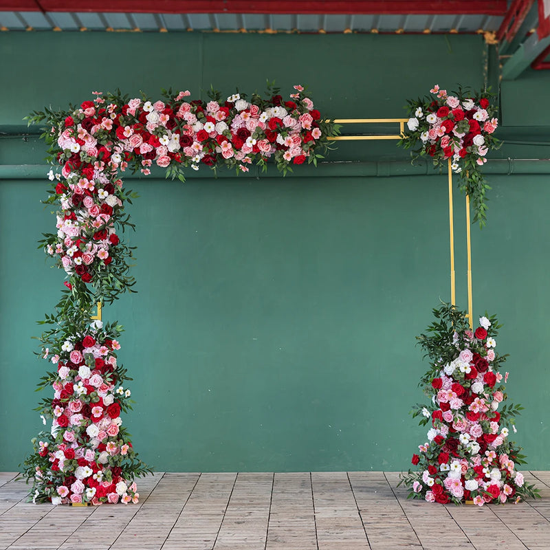 Party Decorations Customized Pink Greenery Artificial Rose Hydrangea Flower Arrangement Event Backdrop Props valentine's day