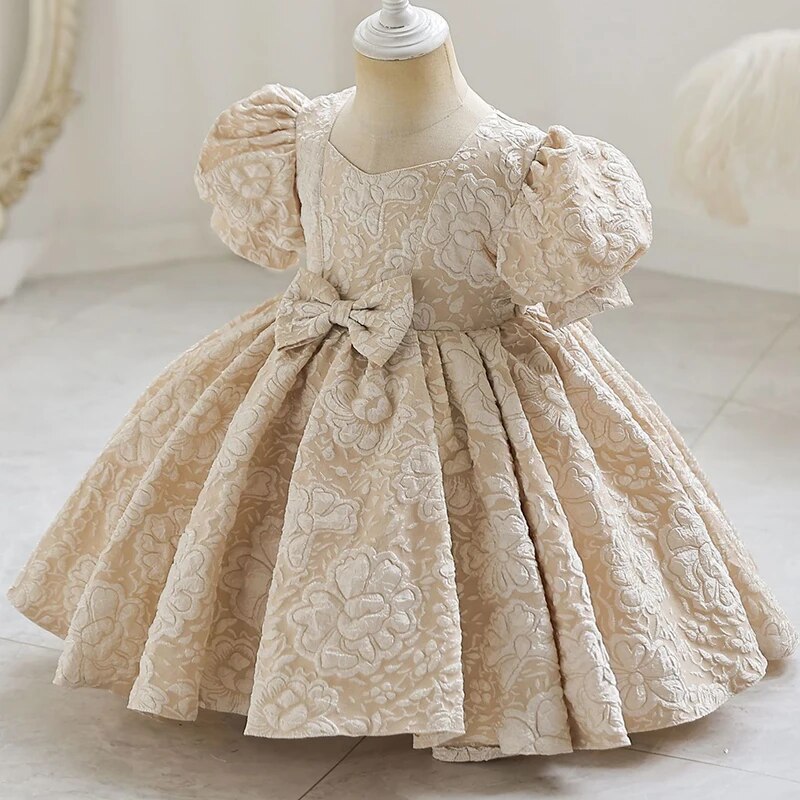 Toddler Girls Party Dresses Embroidery Lace Cute Baby Birthday Baptism Ruffles Kids Wedding Evening Dresses