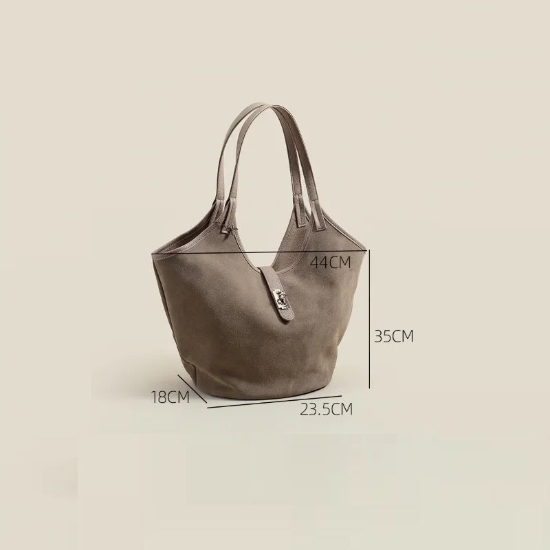 Winter Designer Basket Tote Bag Retro Leather Women Handbag Armpit Travel Shoulder Bag