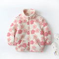 Girl coat jacket shake granular velvet collar jacket and lovely jacket is suitable for 0-5 year old child