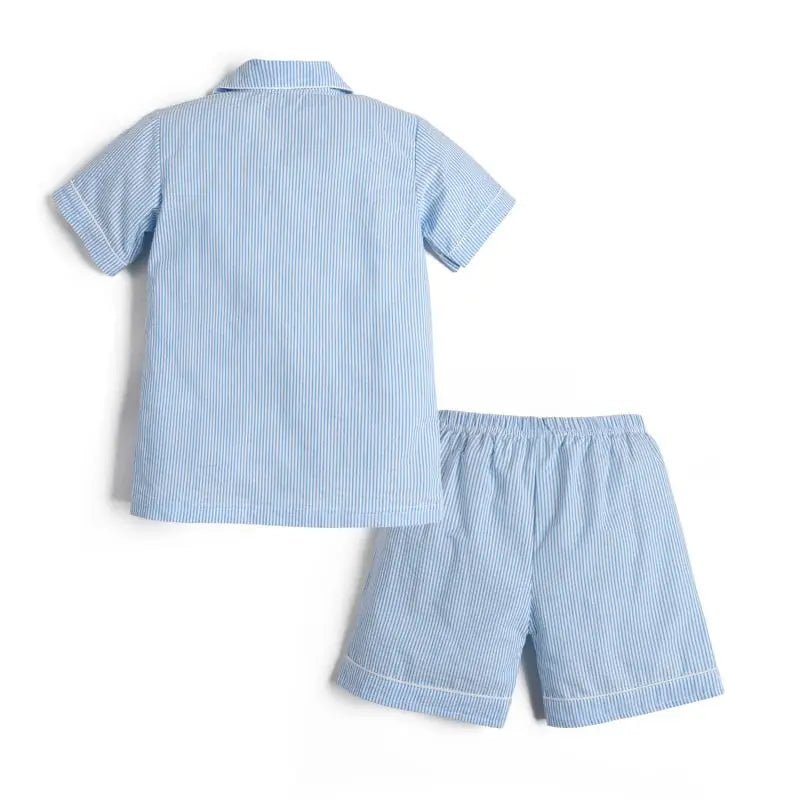 Boys Pajamas Set Summer Baby Boy Plaid Sleep Suit Children Sleepwear Sleep Wear