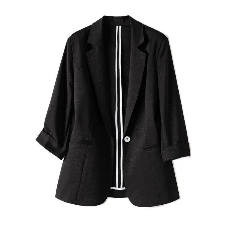 Elegant Woman Jacket Summer Suits Commuting Summer Blazers Women