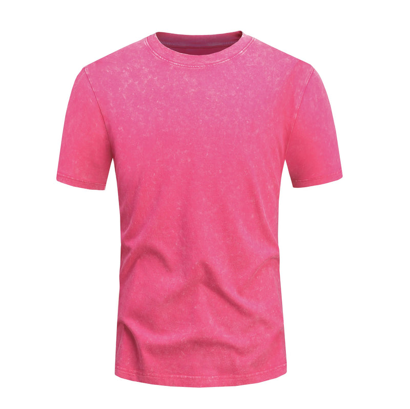 Summer Men Clothing Solid T-shirt O-Collar Short Sleeve Comfortable Breathable Thin Tops Tees