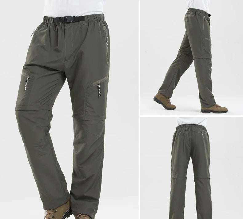 Men Pants Summer Detachable Outdoor Camping Climbing Trekking Pants Women Waterproof Trousers