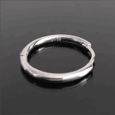 Sterling Silver Unisex Hip Hop Style Hoop Earrings Street Retro Earrings Male Jewelry