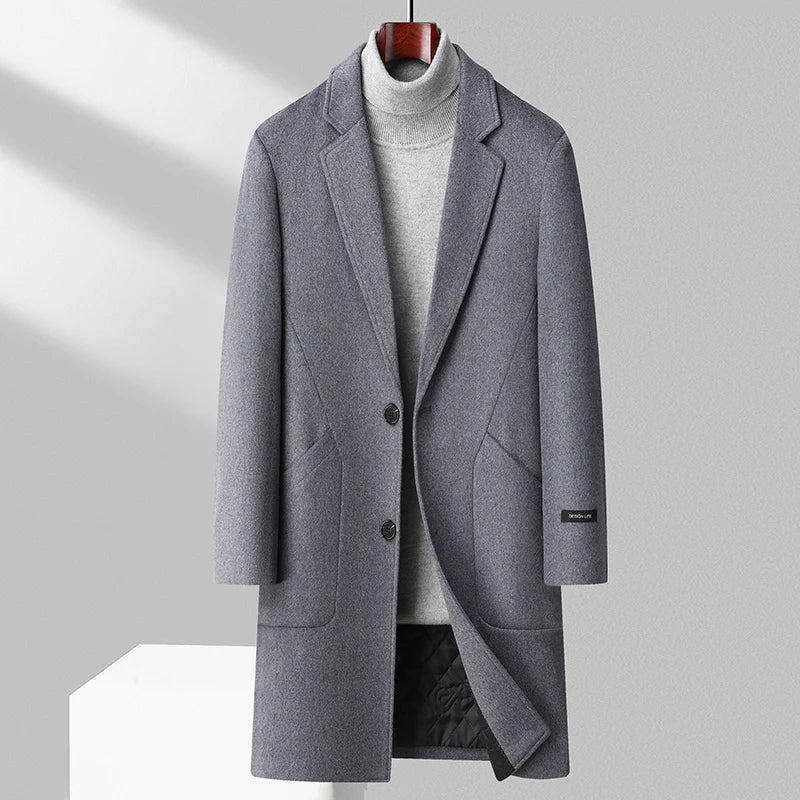 Wool Coat Handsome Spring and Autumn Plankton Handsome Men Version of The Trend Business Coat