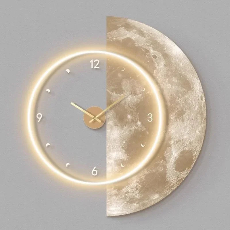 Lights Wall Clocks Remote Controlled Wall Clocks Living Room Modern Clock Design Luxury Home Decor