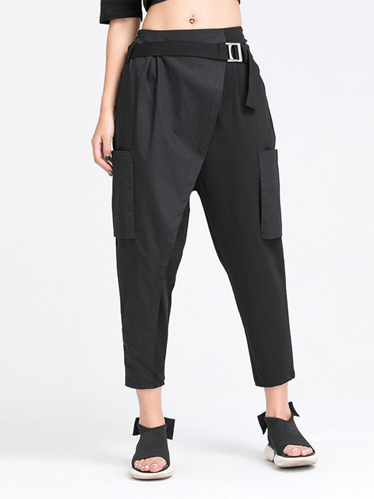 Split Harem Trousers New Loose Fit Pants Women Tide Spring Summer